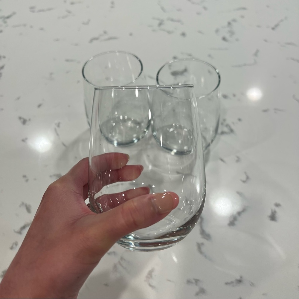 Stemless Wine Glasses - Set of 3
